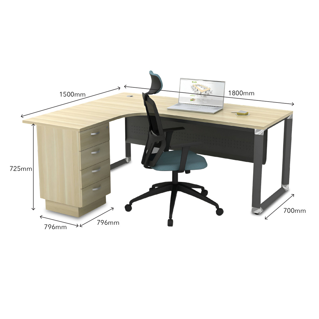 RHODES L-Shape Office Table