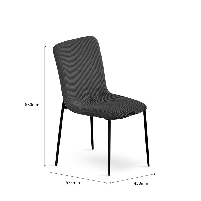 ZEEHAN Dining Set Dark Grey