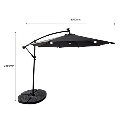 ROSITA Outdoor Umbrella with Solar LED Light