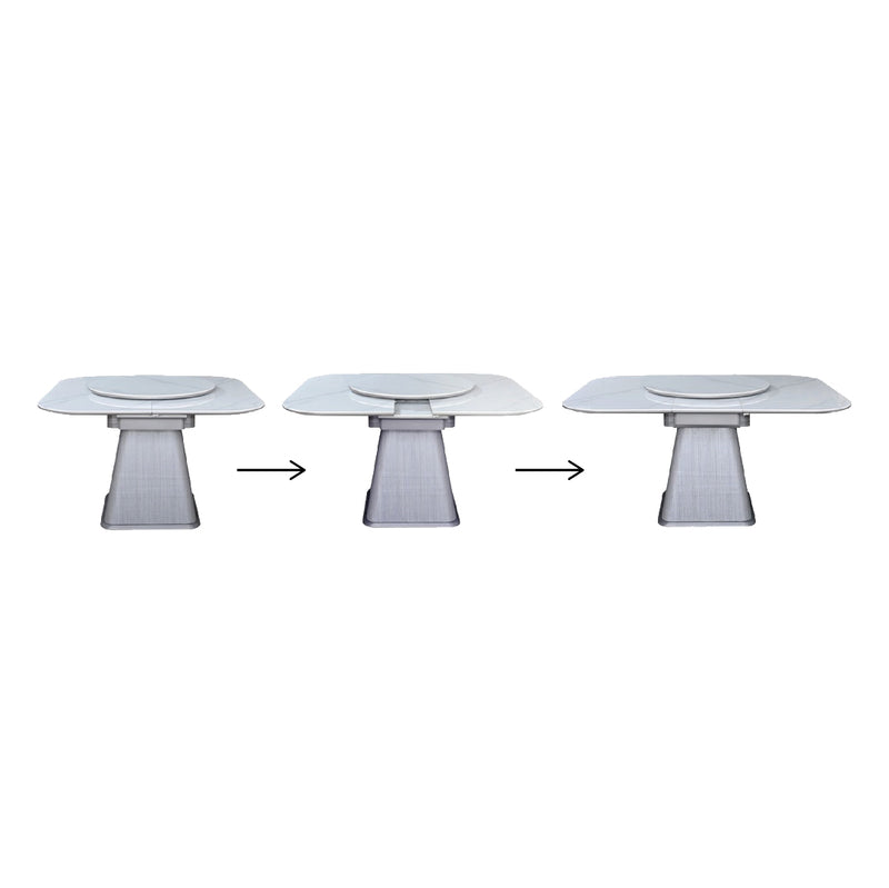 RUNE Marble Extandable Dining Set