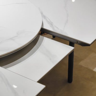 RUNE Marble Extandable Dining Set