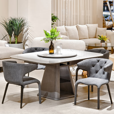 RUNE Marble Extandable Dining Set