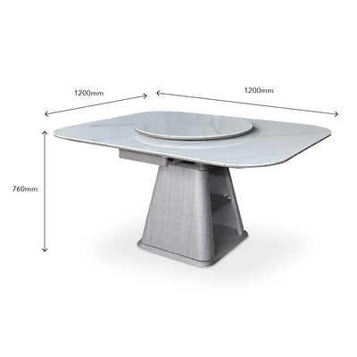 RUNE Marble Extandable Dining Set