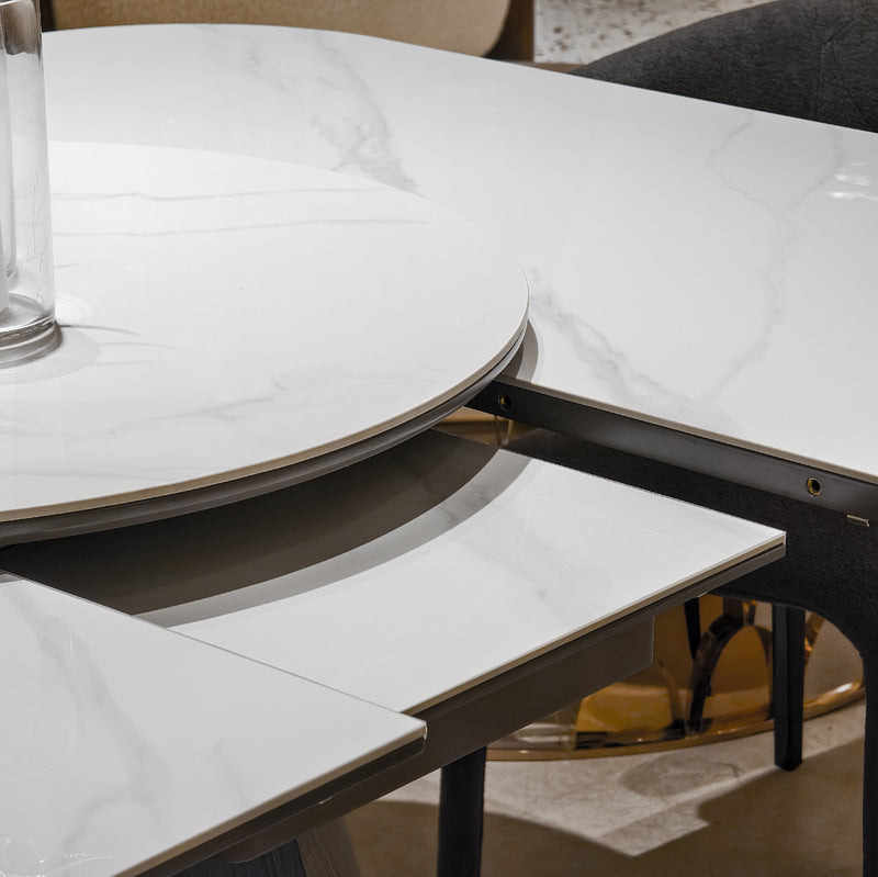 RUNE Marble Extandable Dining Set