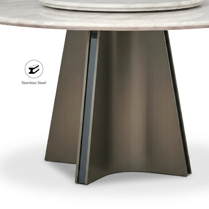 SAVANA Round Natural Marble Stone Dining Table