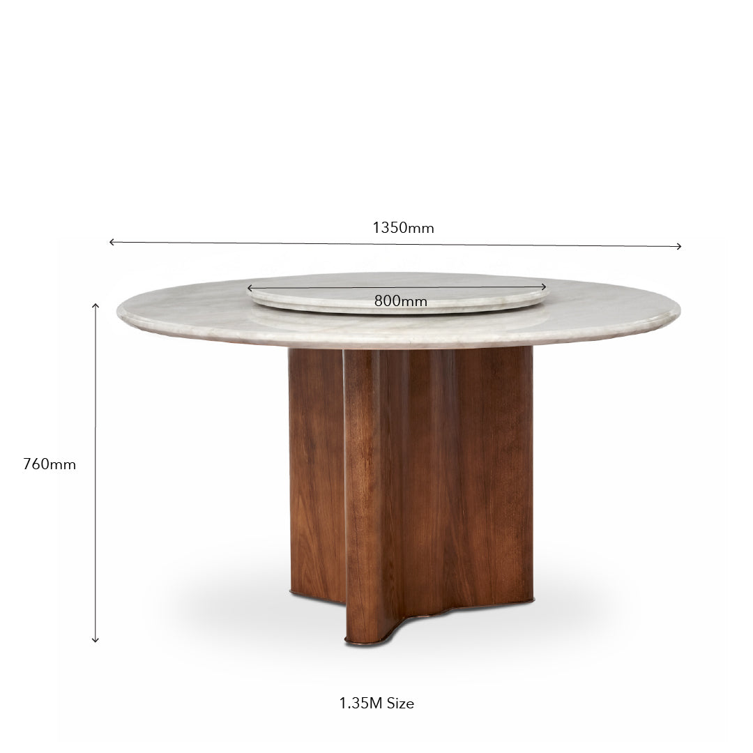 SAVANA Round Natural Marble Stone Dining Table