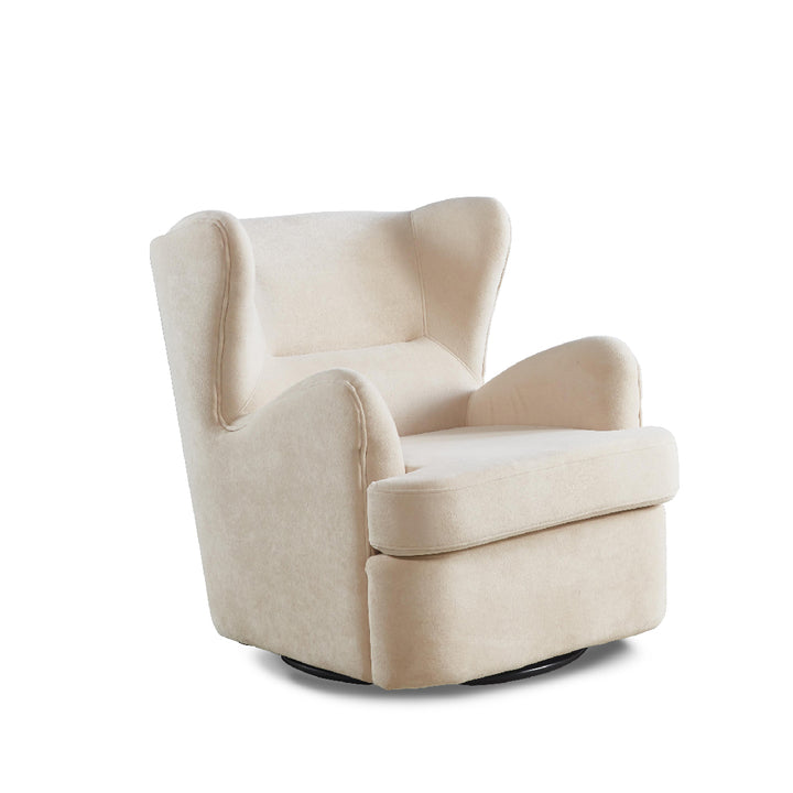 SERINY Swivel Lounge Chair Cream Beige