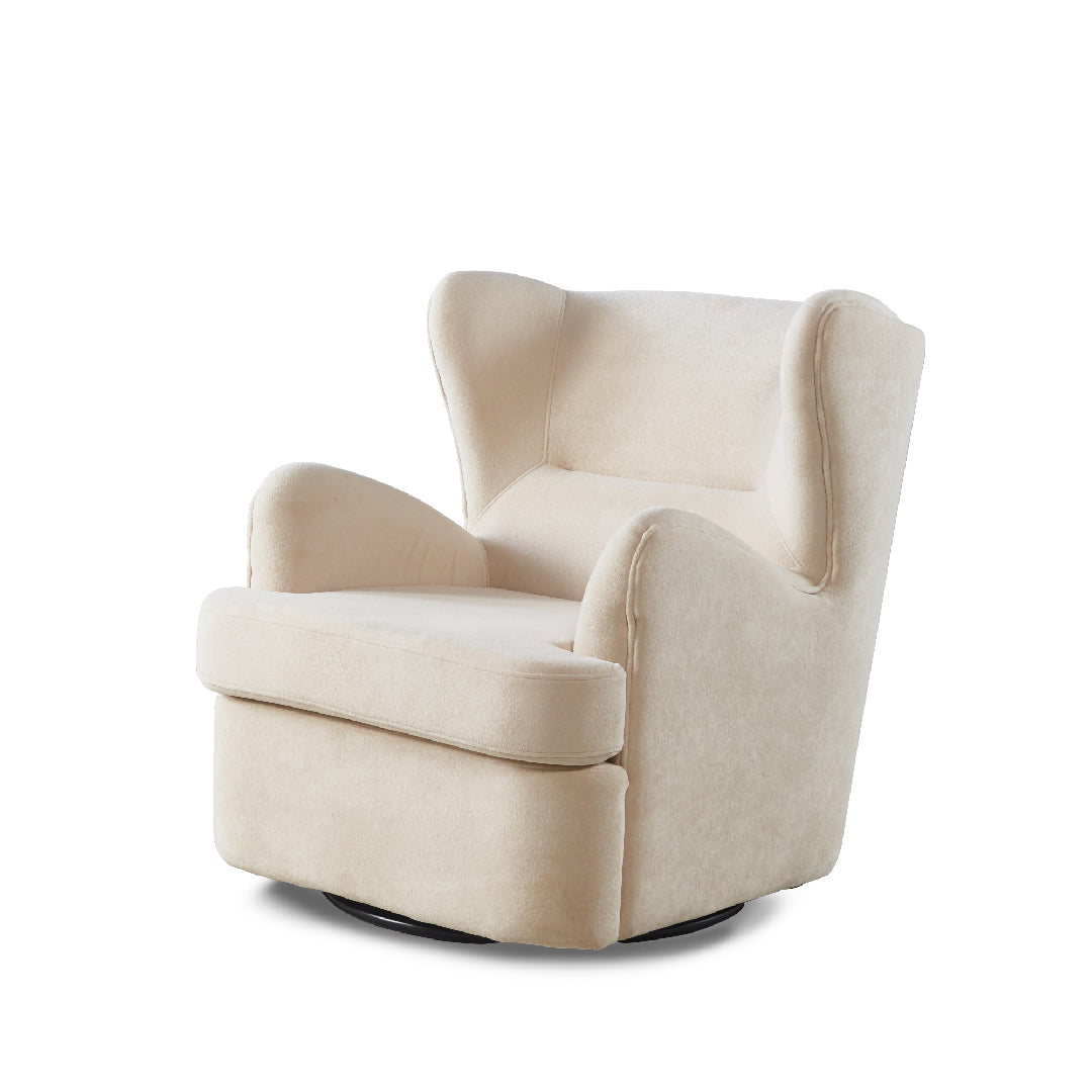 SERINY Swivel Lounge Chair Cream Beige
