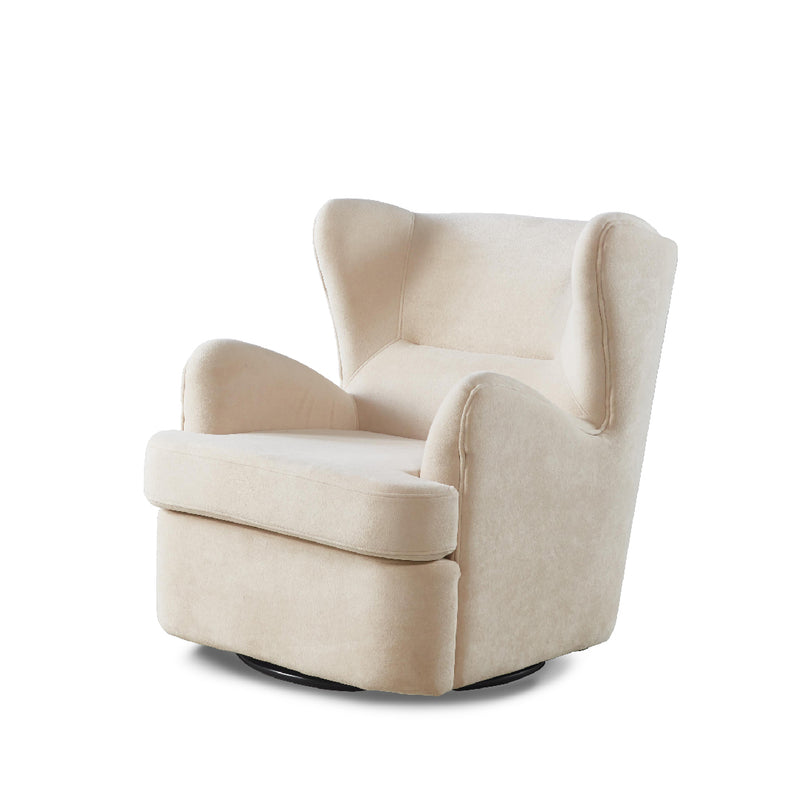 SERINY Swivel Lounge Chair Cream Beige
