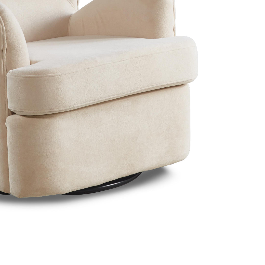 SERINY Swivel Lounge Chair Cream Beige