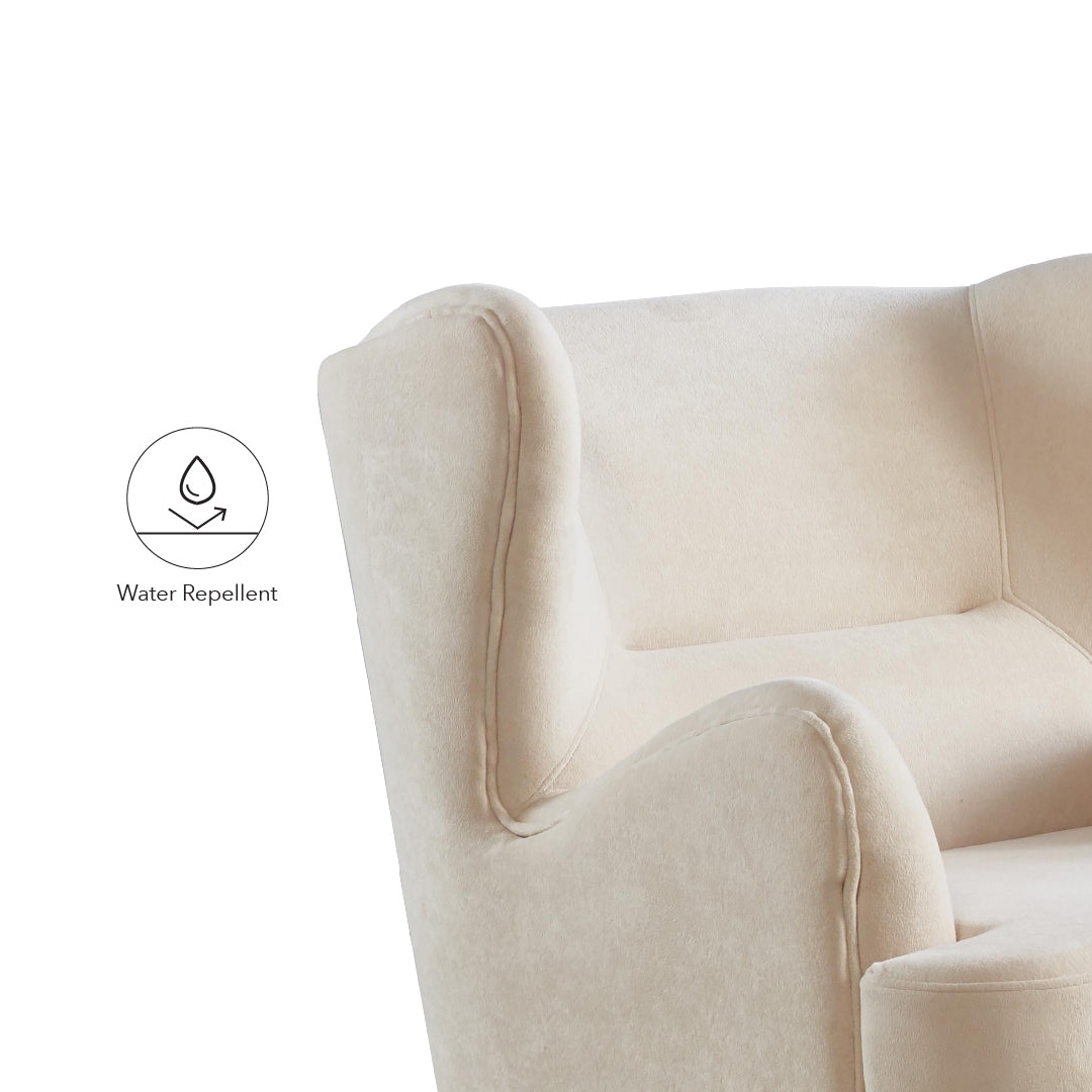 SERINY Swivel Lounge Chair Cream Beige