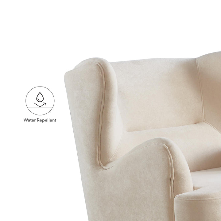 SERINY Swivel Lounge Chair Cream Beige