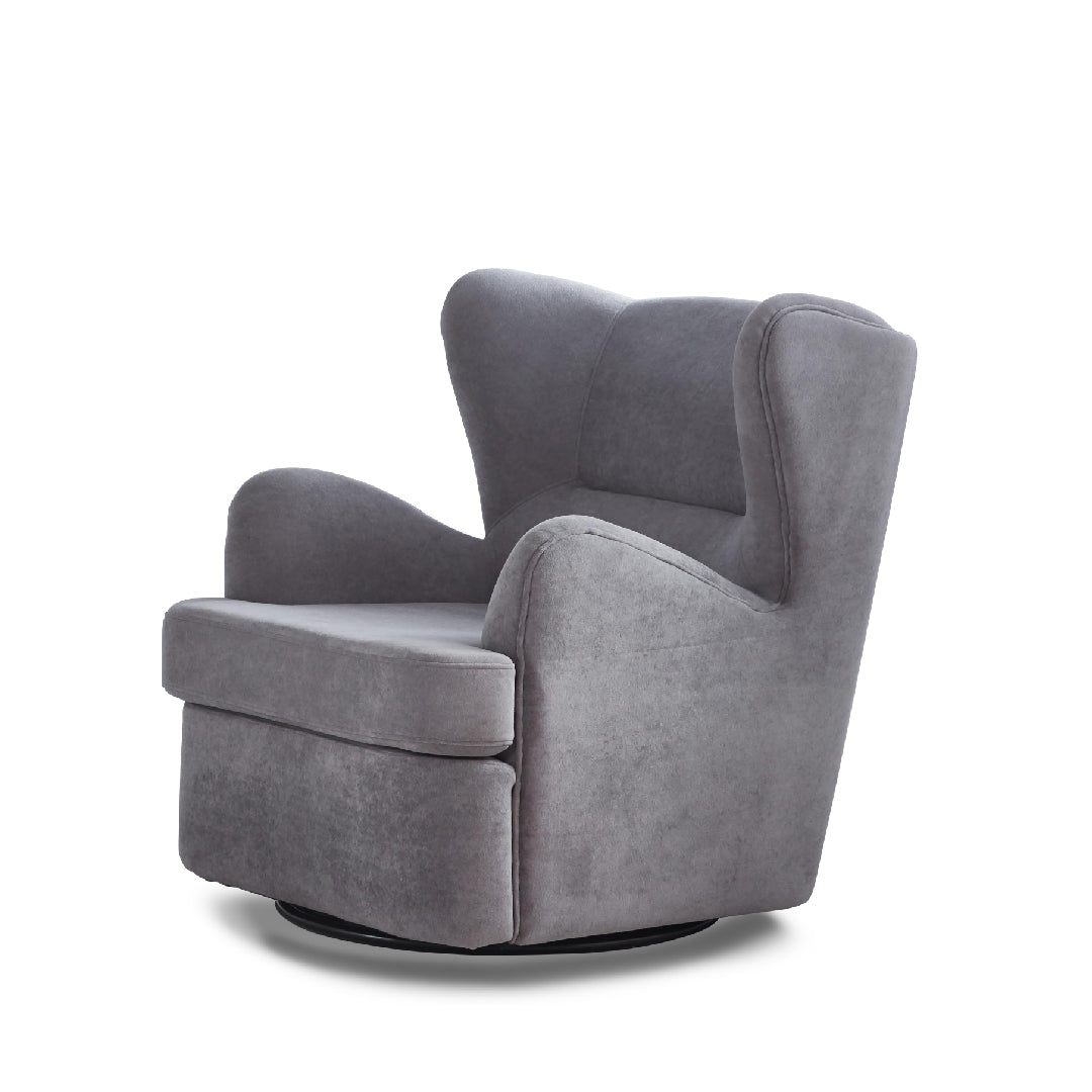 SERINY Swivel Lounge Chair Stone Grey