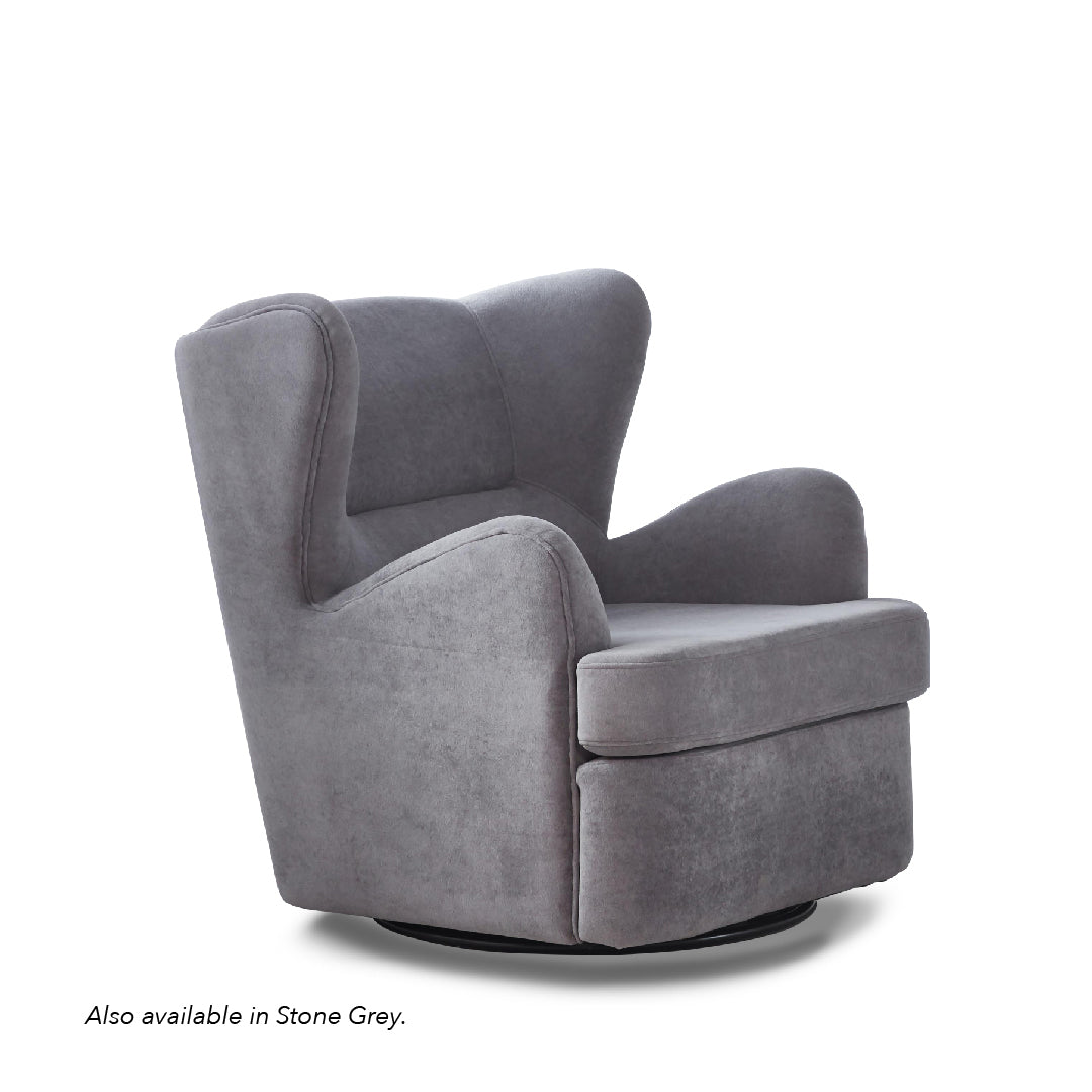 SERINY Swivel Lounge Chair Cream Beige