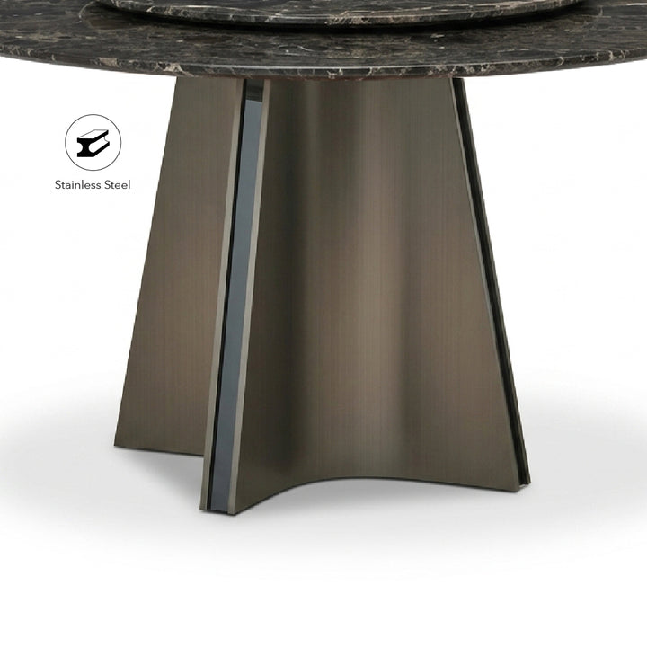 SERY Round Natural Marble Stone Dining Table