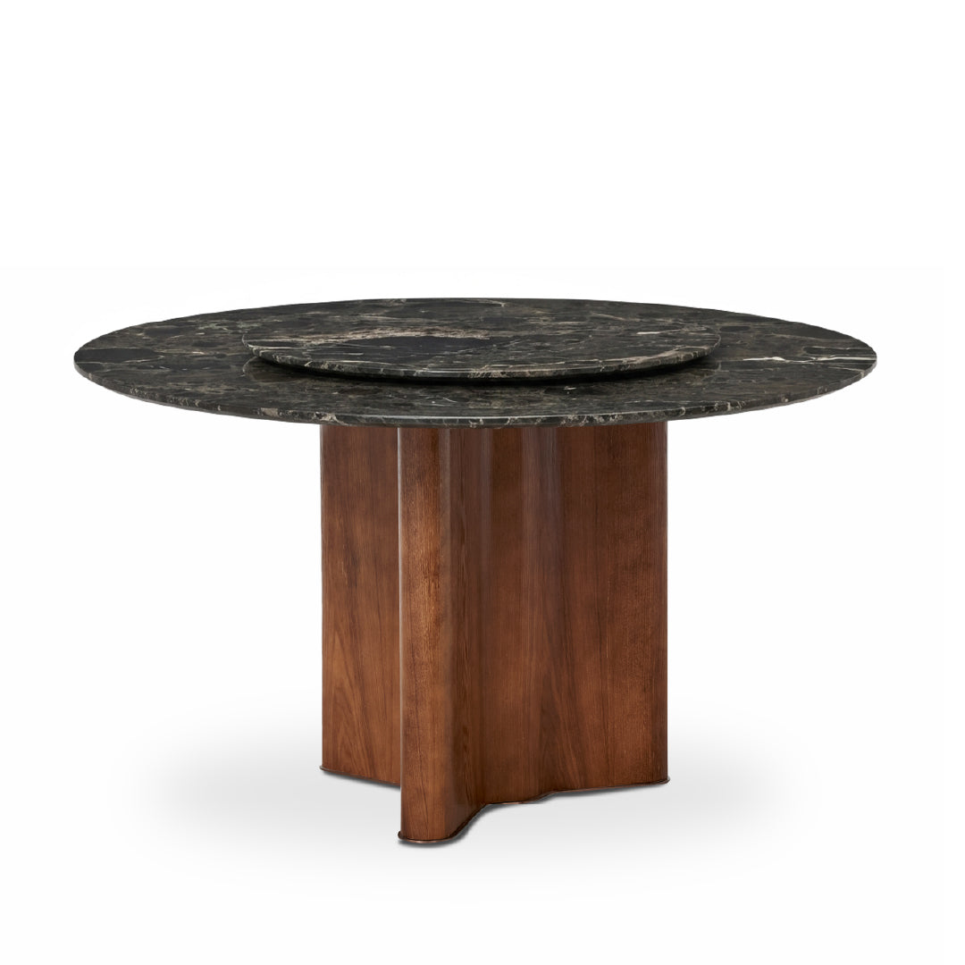 SERY Round Natural Marble Stone Dining Table