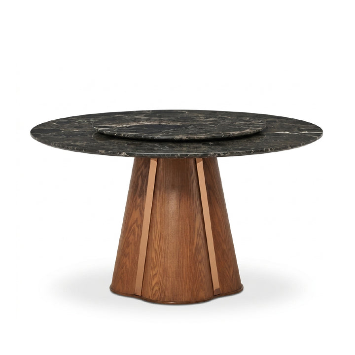 SERY Round Natural Marble Stone Dining Table