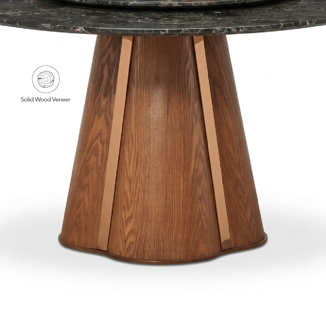 SERY Round Natural Marble Stone Dining Table