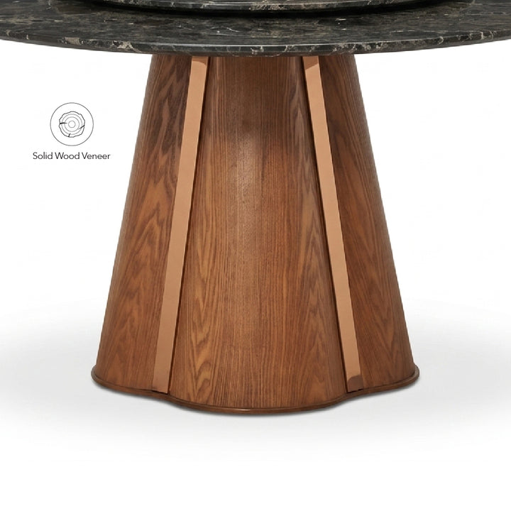 SERY Round Natural Marble Stone Dining Table