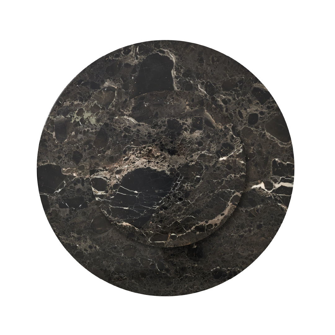 SERY Round Natural Marble Stone Dining Table