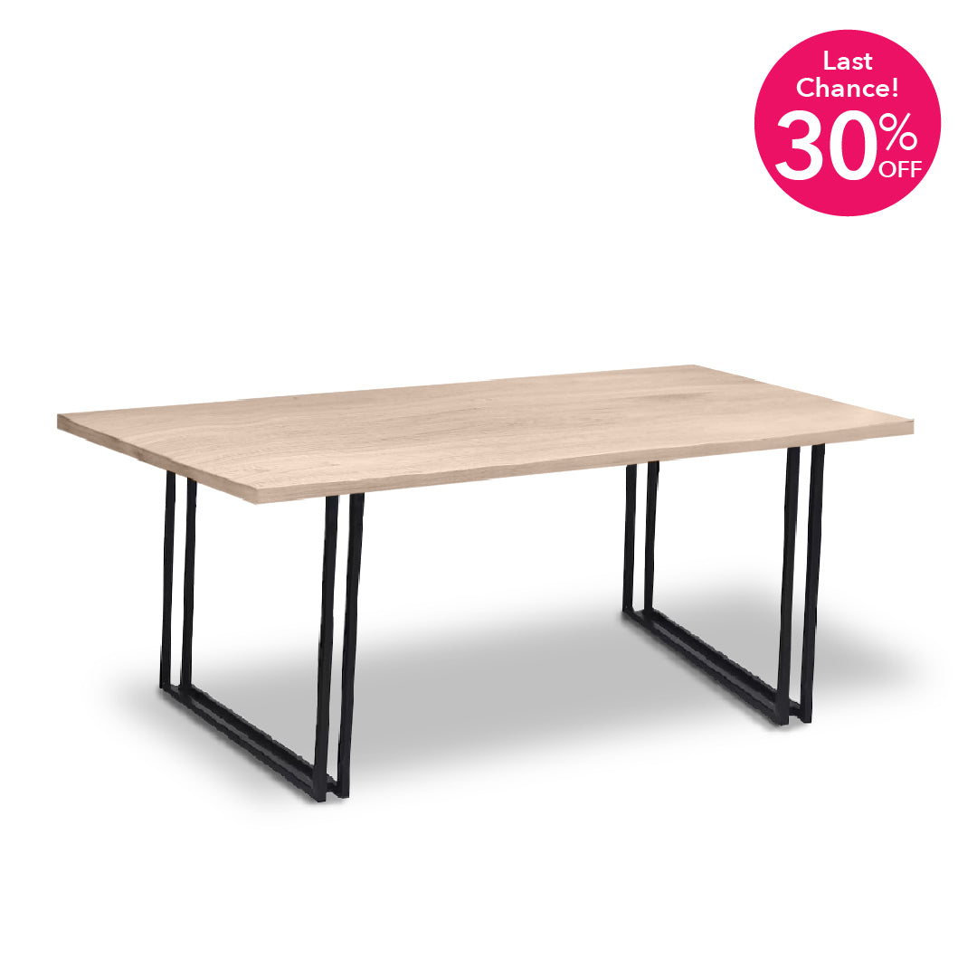 SILA Dining Table 2.1M White Stain