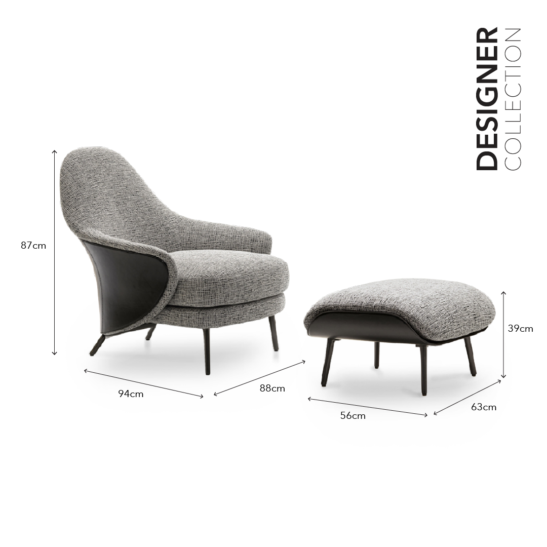 SUITA Lounge Chair with Ottoman