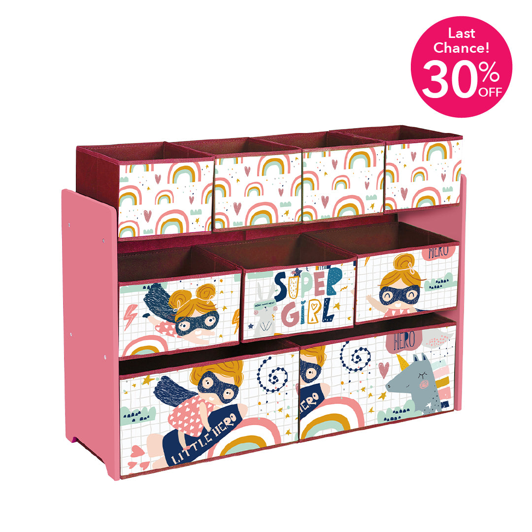 SUPERGIRL Kids Organiser with Storage Box
