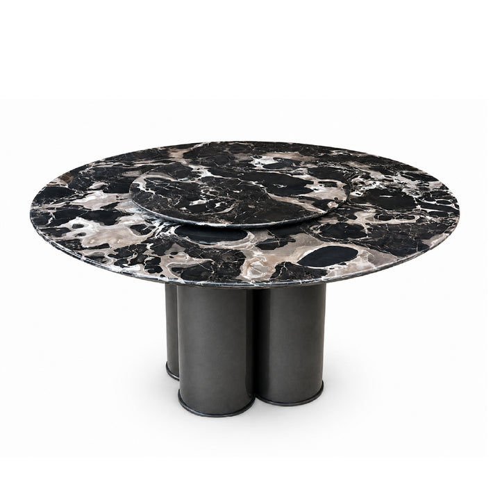 SURI ROU Natural Marble Dining Set