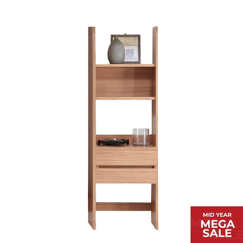 SUZETTE 2 Drawer Open Bookshelf