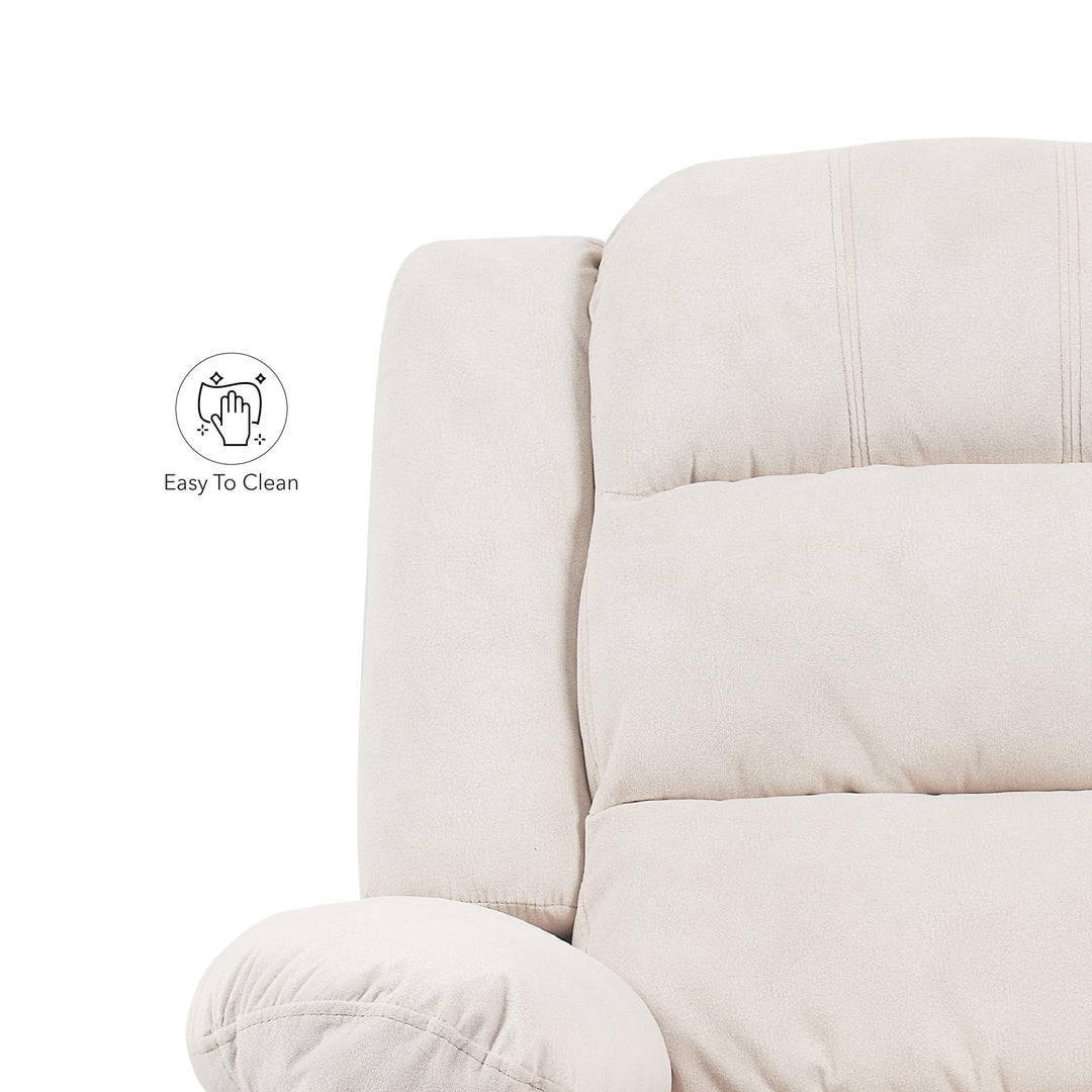 SANDY Manual Recliner 1 Seater Sofa Light Beige