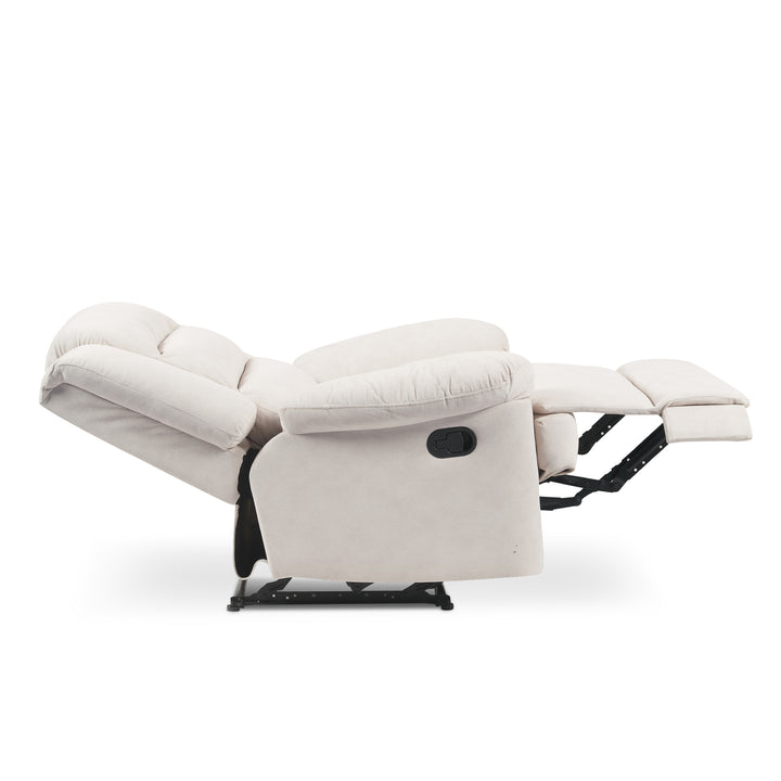 SANDY Manual Recliner 1 Seater Sofa Light Beige