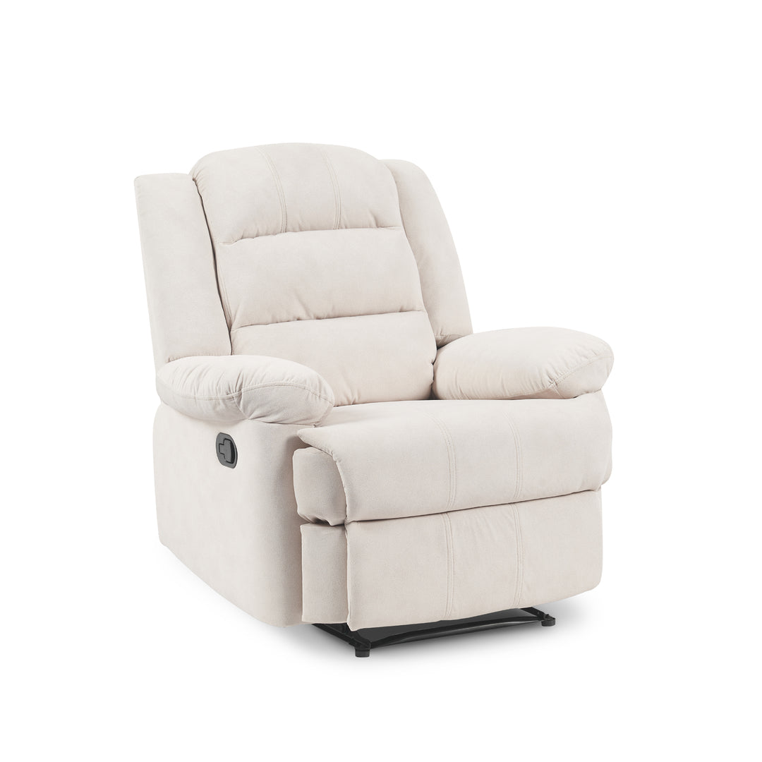 SANDY Manual Recliner 1 Seater Sofa Light Beige