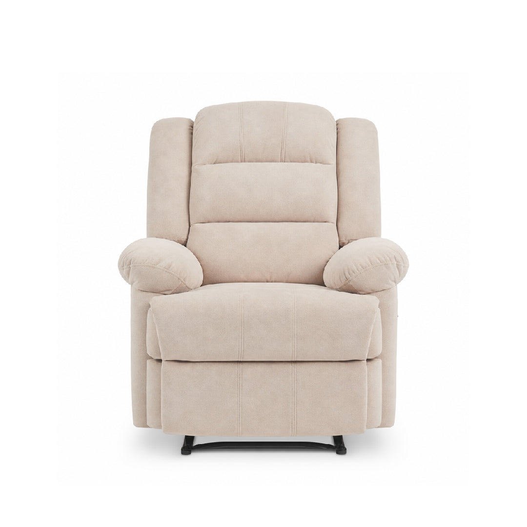 SANDY Manual Recliner 1 Seater Sofa Light Brown