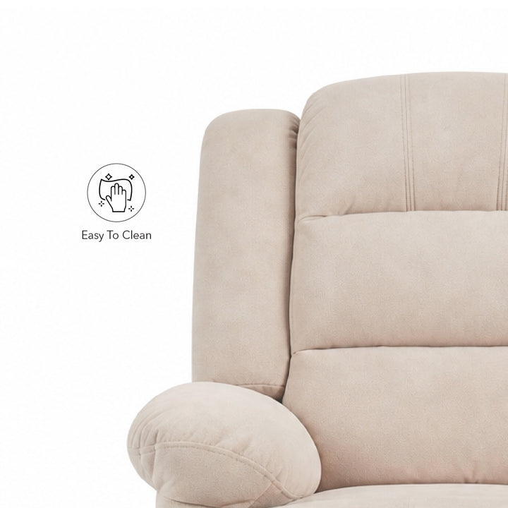 SANDY Manual Recliner 1 Seater Sofa Light Brown