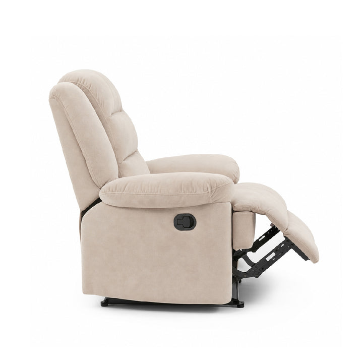 SANDY Manual Recliner 1 Seater Sofa Light Brown