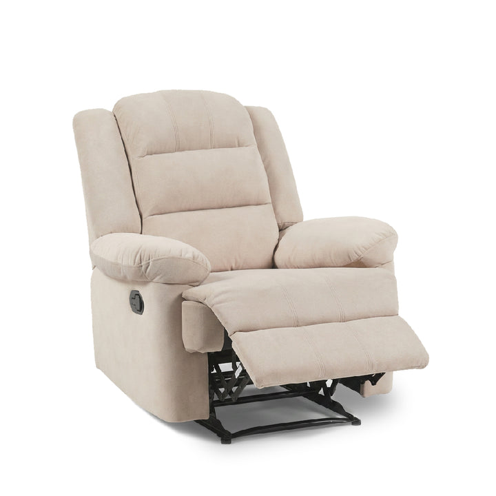 SANDY Manual Recliner 1 Seater Sofa Light Brown