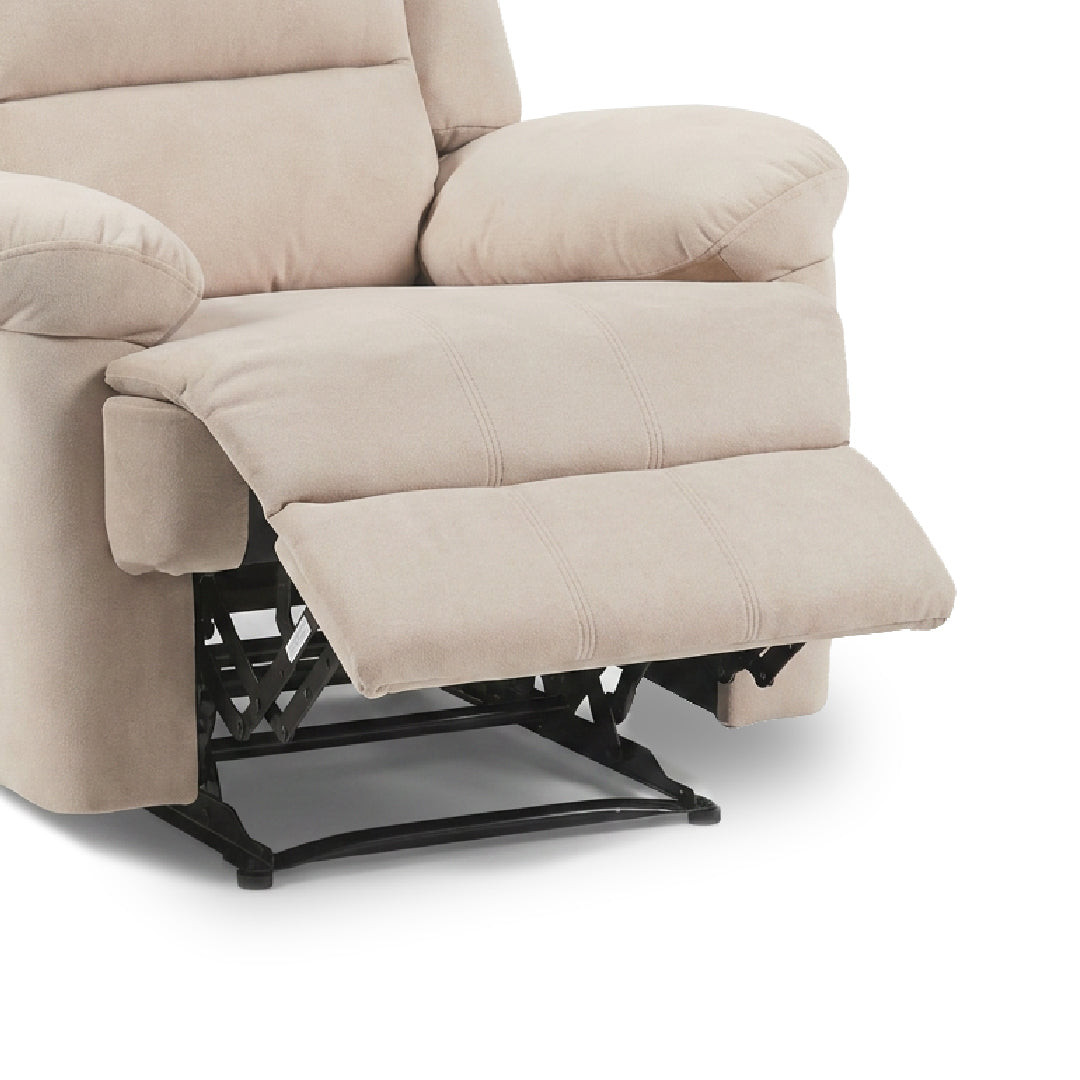 SANDY Manual Recliner 1 Seater Sofa Light Brown