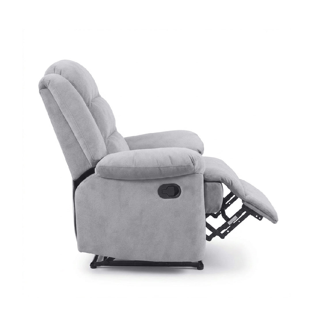 SANDY Manual Recliner 1 Seater Sofa Light Grey