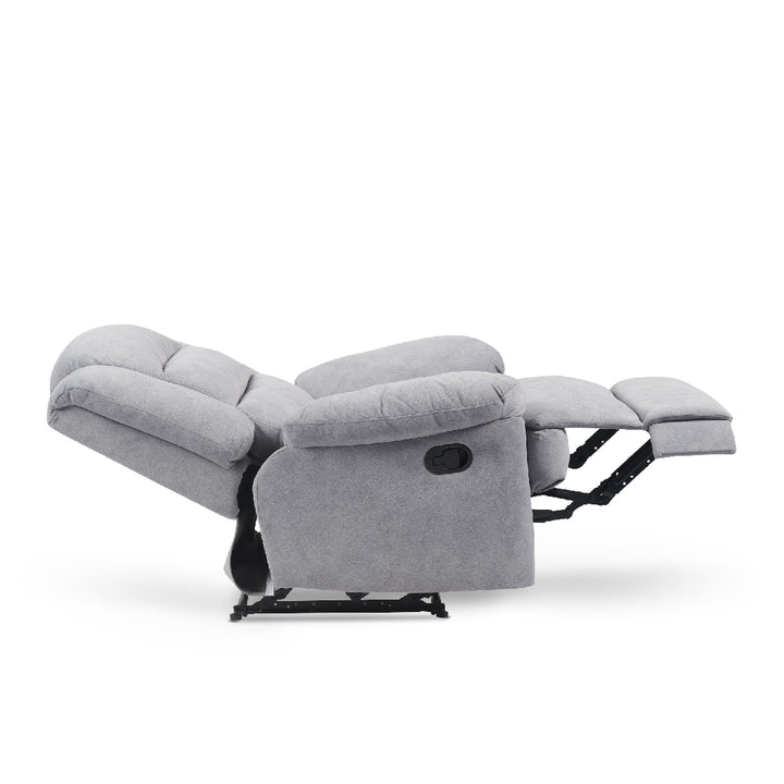 SANDY Manual Recliner 1 Seater Sofa Light Grey