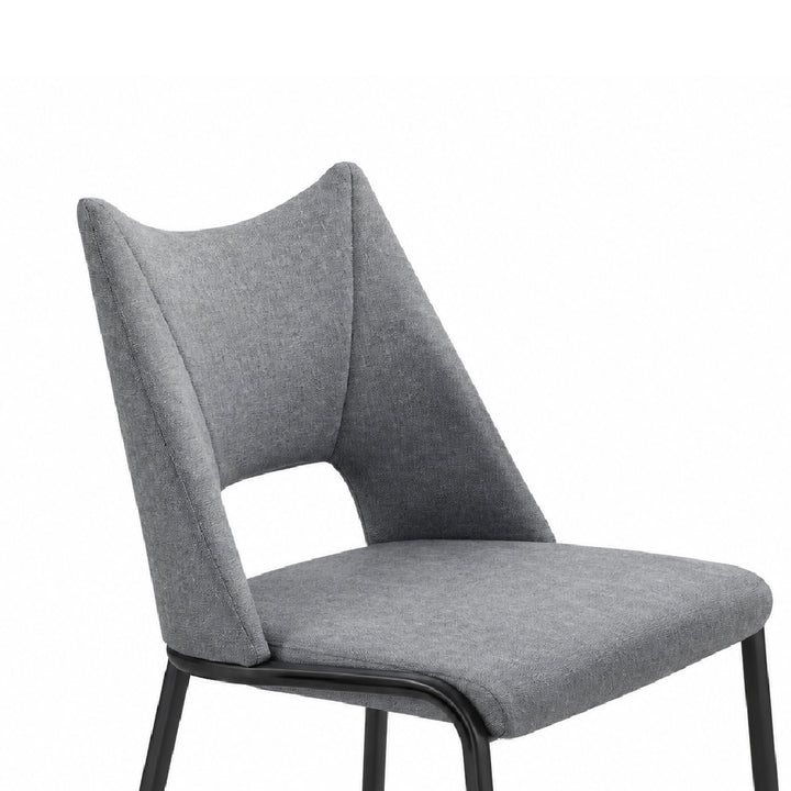 SELINE Armless Dining Chair Dark Grey