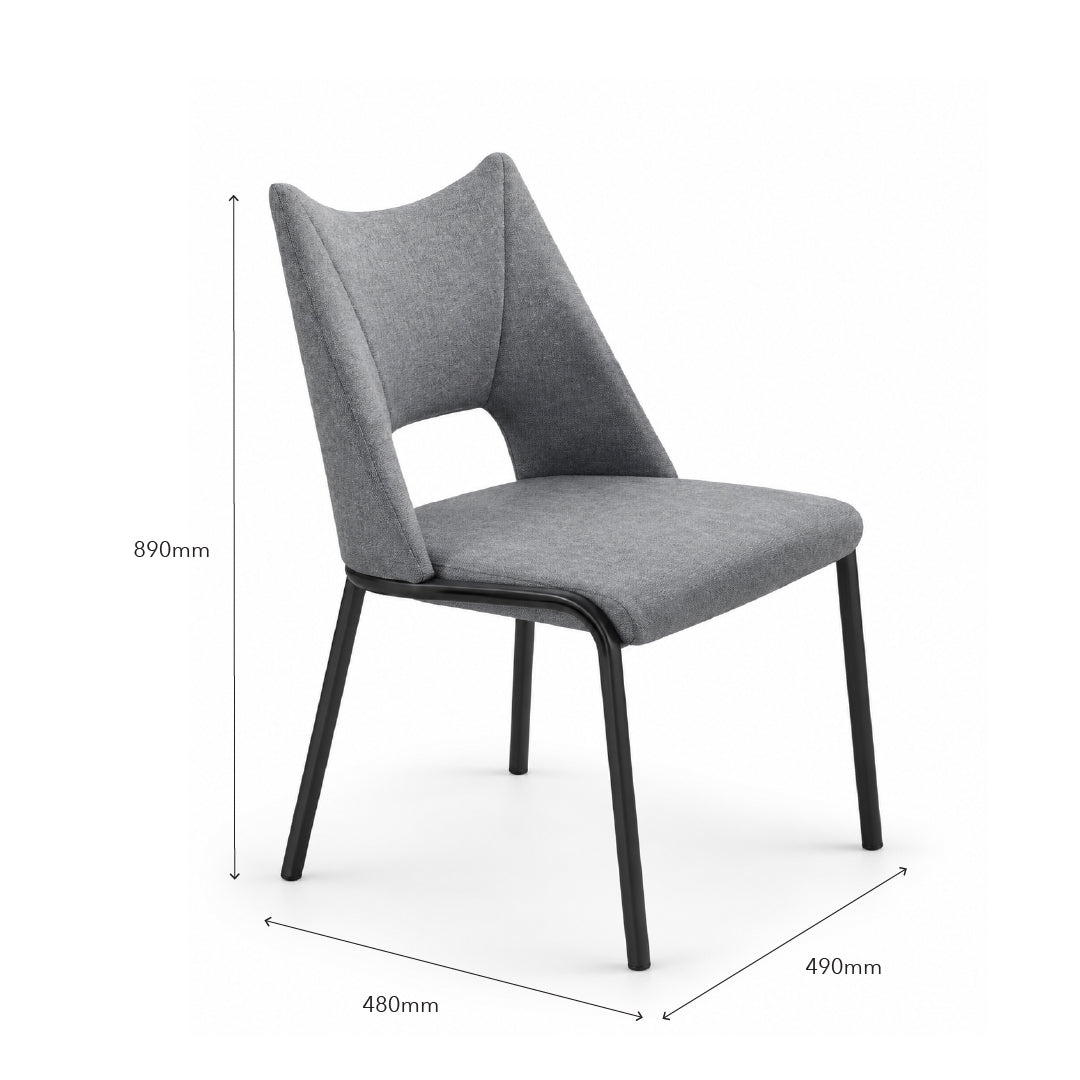 SELINE Dining Set Dark Grey