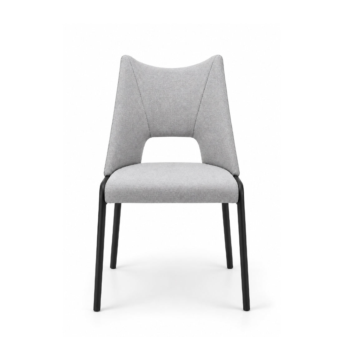SELINE Armless Dining Chair Beige Grey