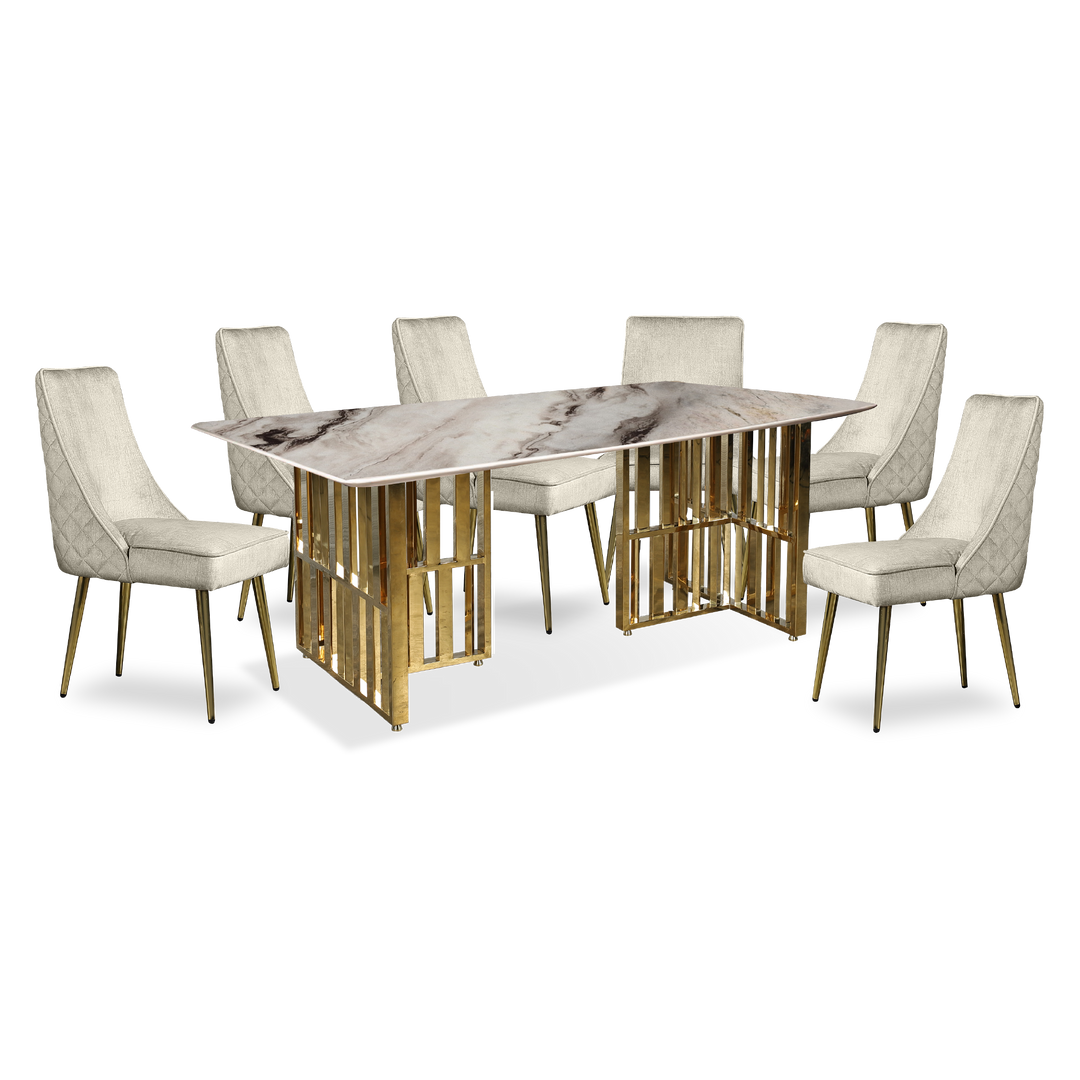 PIEDMONT Marble Dining Set I