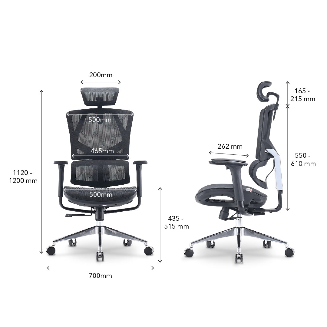 NINOS High Back Premium Black Office Chair