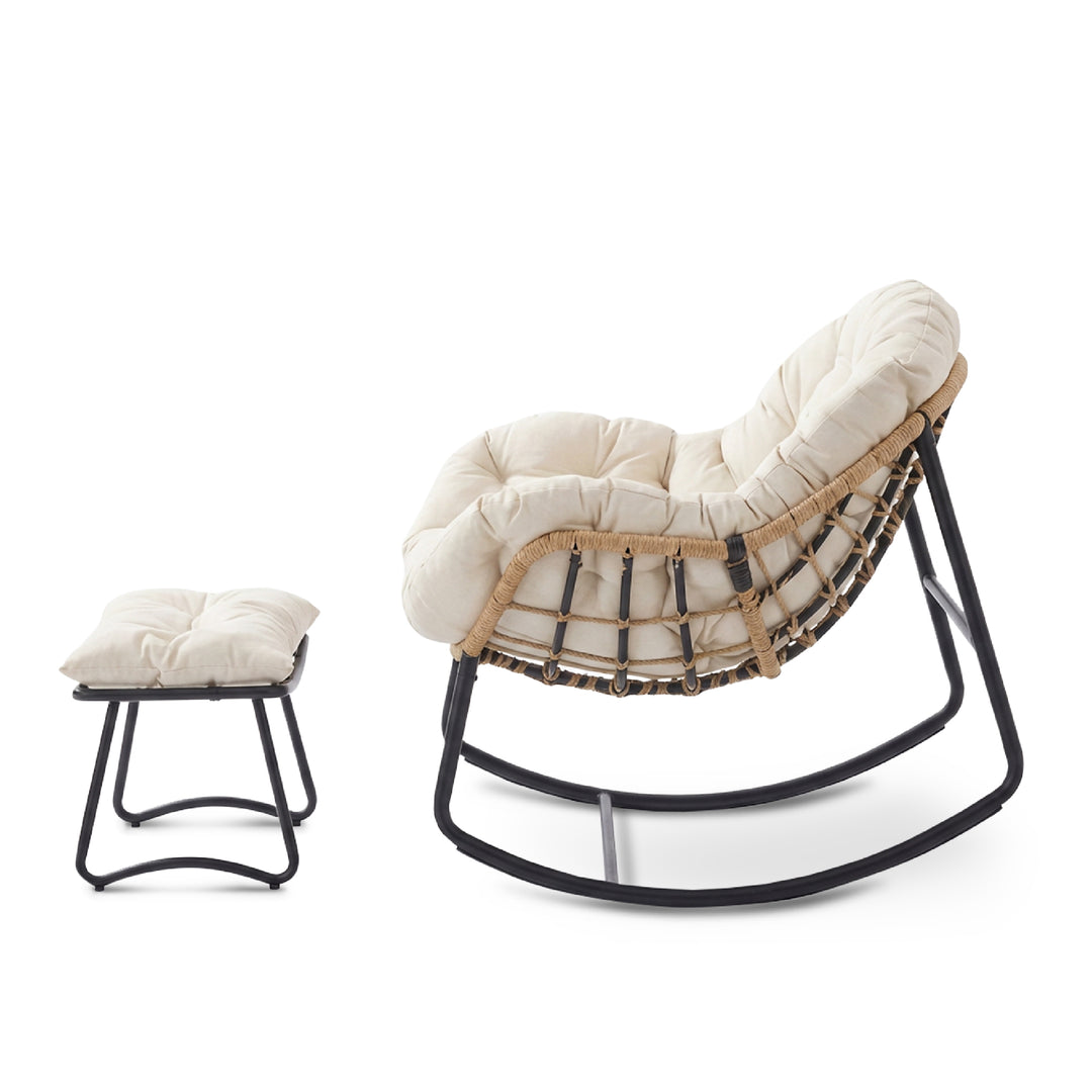 SLOUD Outdoor Rocking Chair with Ottoman
