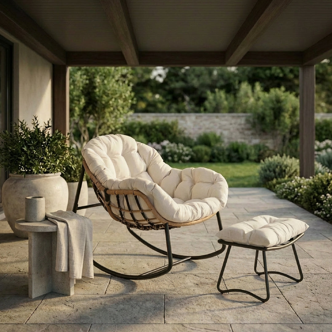 SLOUD Outdoor Rocking Chair with Ottoman
