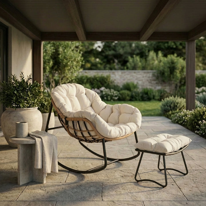 SLOUD Outdoor Rocking Chair with Ottoman