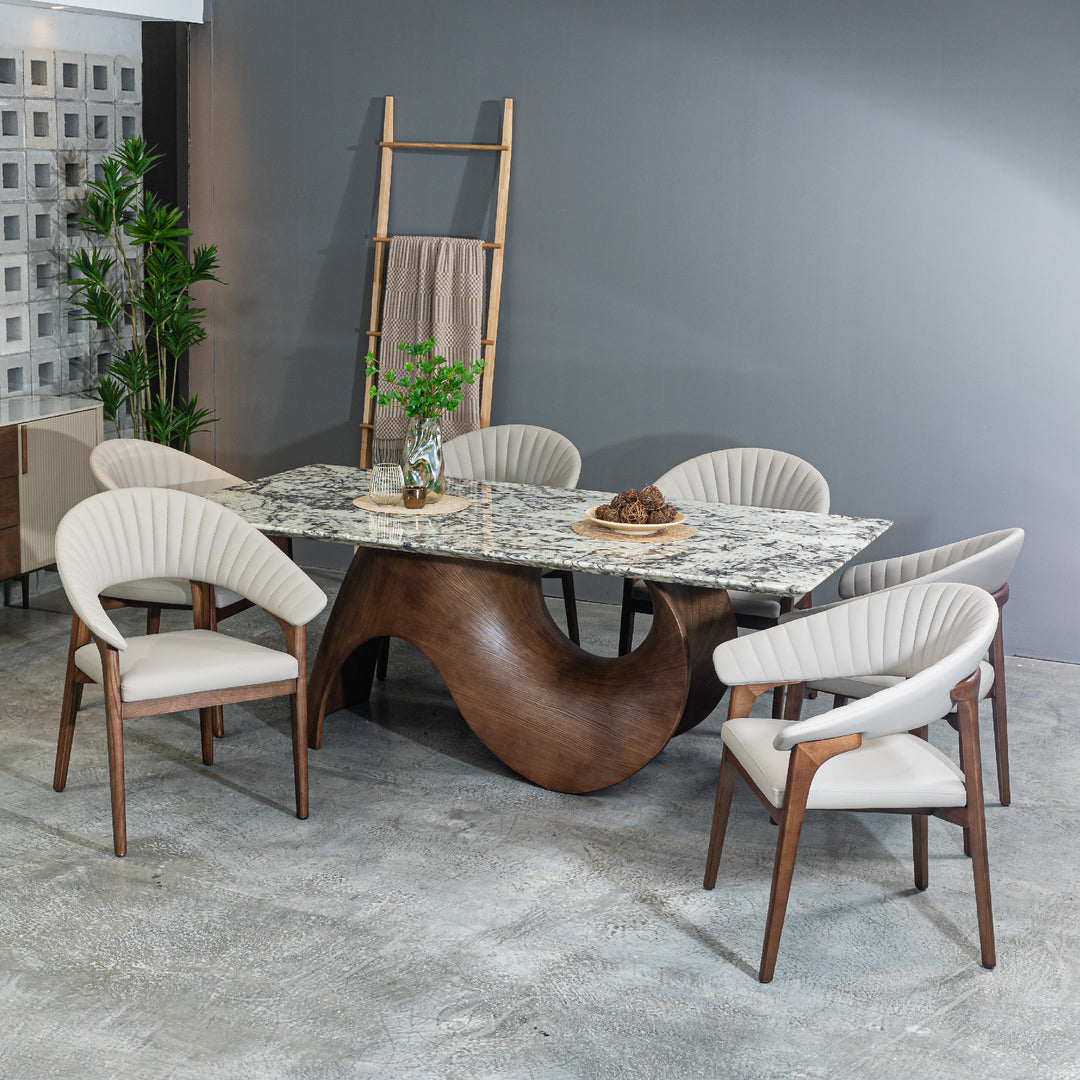 SNOW FOX Natural Marble Dining Table