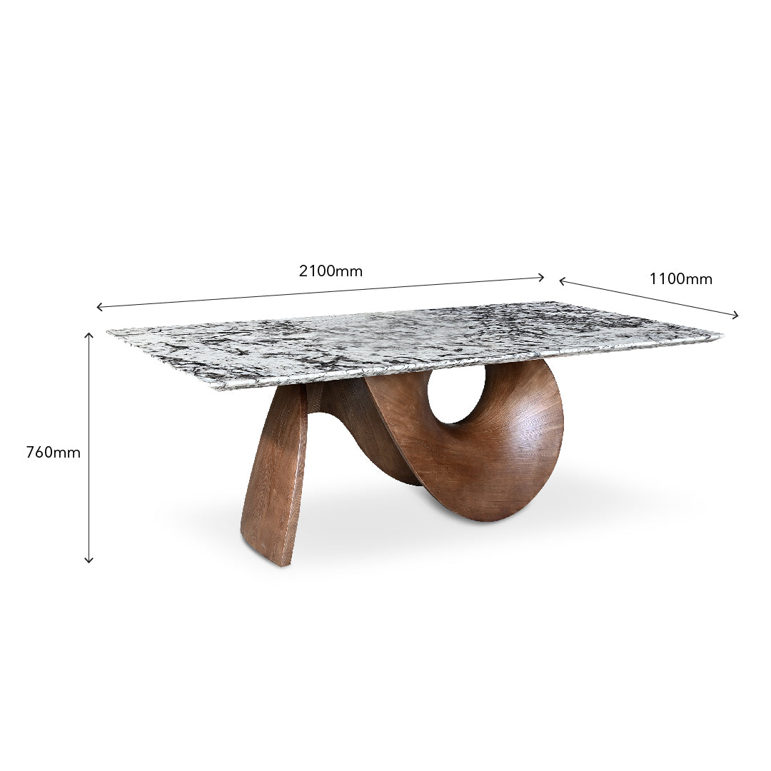 SNOW FOX Natural Marble Dining Table