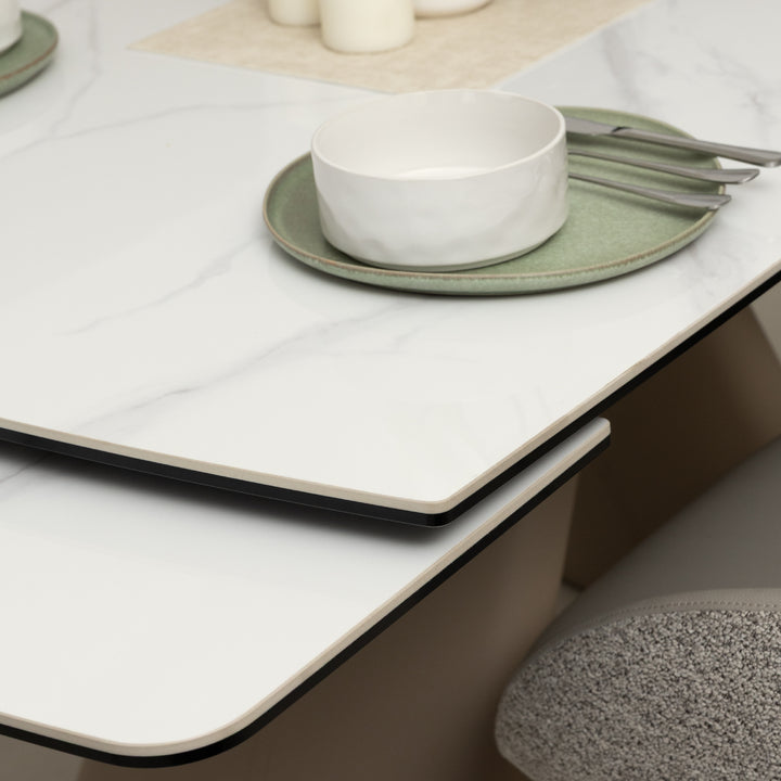 SNOW Mountain Extendable Ceramic Dining Table